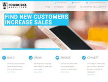 Tablet Screenshot of fourkicksmarketing.com